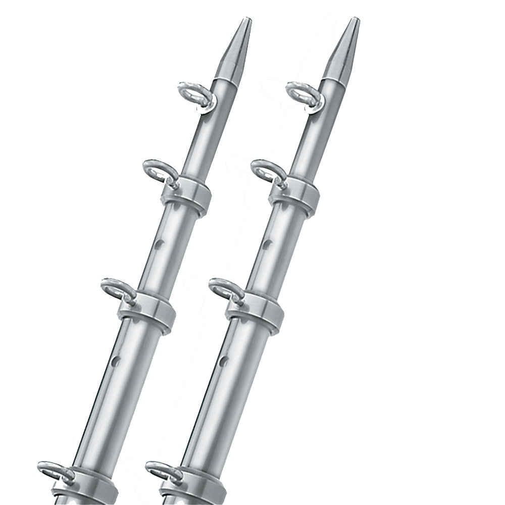 TACO 15' Silver/Silver Outrigger Poles - 1-1/8" Diameter [OT-0442VEL15] - Brand_TACO Marine, Hunting & Fishing, Hunting & Fishing | Outriggers - TACO Marine - Outriggers