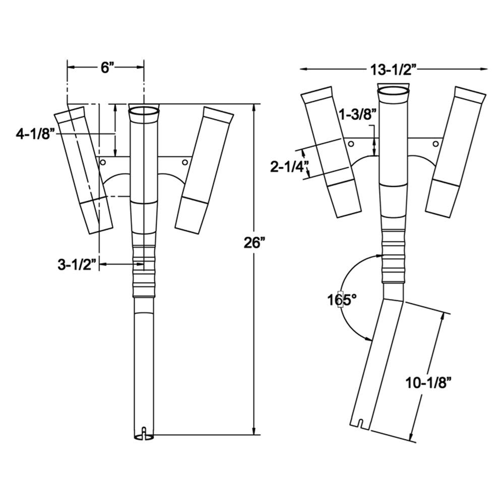 TACO Olympic 5-Rod Holder Cluster [F31-0790BXY-1] - Premium Rod Holders from TACO Marine - Just $415.99! 