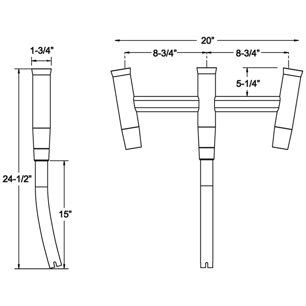 TACO Kite Fishing 3-Rod Cluster [F31-0770BSA-1] - Premium Rod Holders from TACO Marine - Just $224.99! 