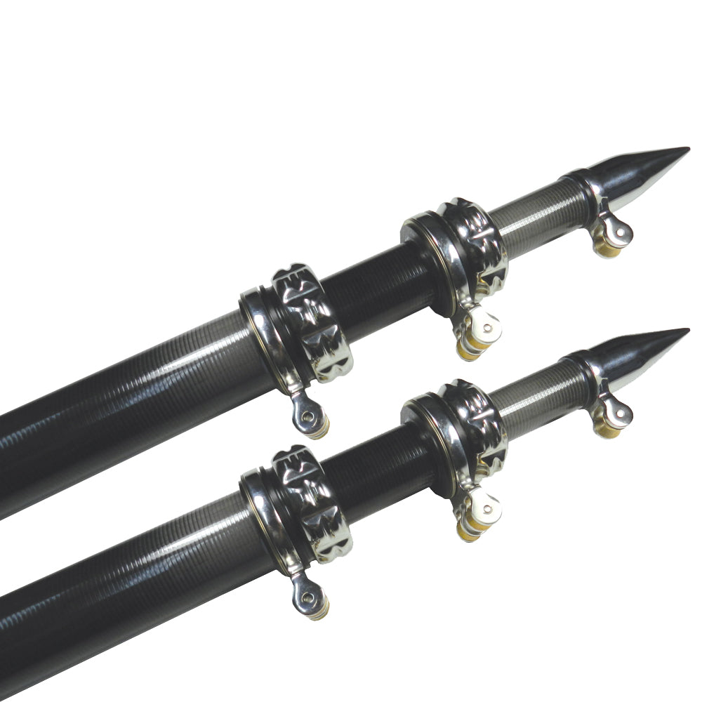 TACO 20' Carbon Fiber Outrigger Poles - Pair - Black [OT-4200CF] - Premium Outriggers from TACO Marine - Just $2881.99! 