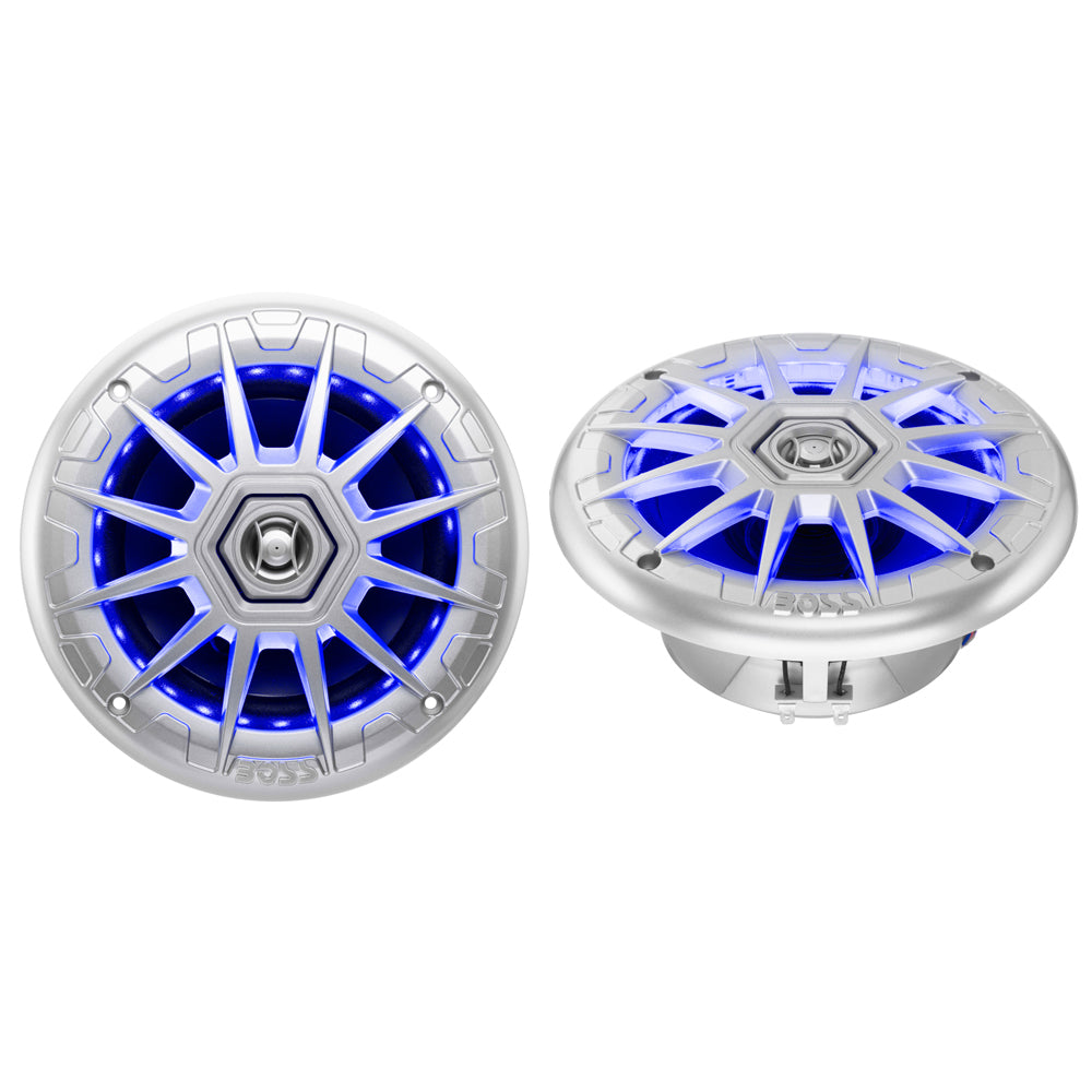 Boss Audio 6.5" MRGB65S Speakers w/RGB Lighting - Silver - 200W [MRGB65S] - Premium Speakers from Boss Audio - Just $80.99! 