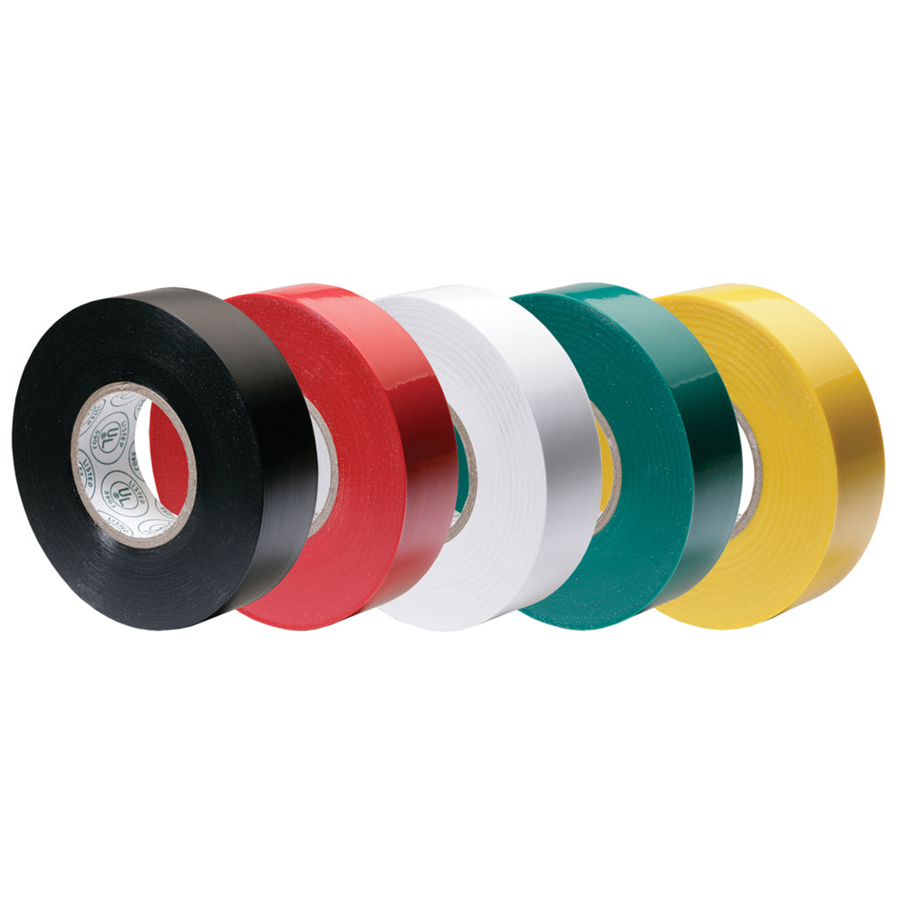 Ancor Premium Assorted Electrical Tape - 1/2" x 20' - Black / Red / White / Green / Yellow [339066] - Premium Wire Management from Ancor - Just $2.99! 