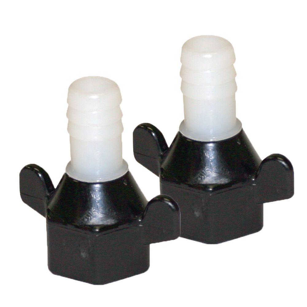 Shurflo by Pentair 1/2" Barb x 1/2" NPT-F Hex/Wingnut Straight Fitting (Pair) [94-181-04] - Premium Accessories from Shurflo by Pentair - Just $12.99! 