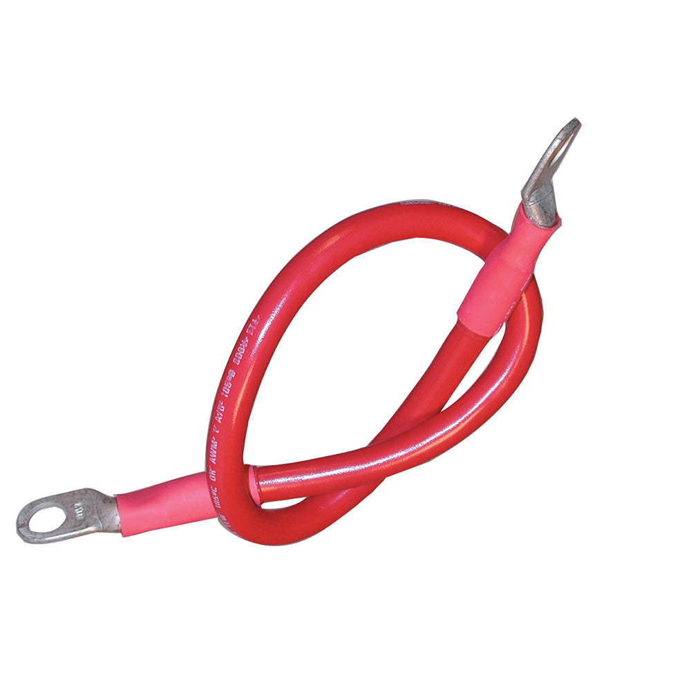 Ancor Battery Cable Assembly, 2 AWG (34mm) Wire, 3/8" (9.5mm) Stud, Red - 18" (45.7cm) [189141] - Premium Wire from Ancor - Just $19.99! 