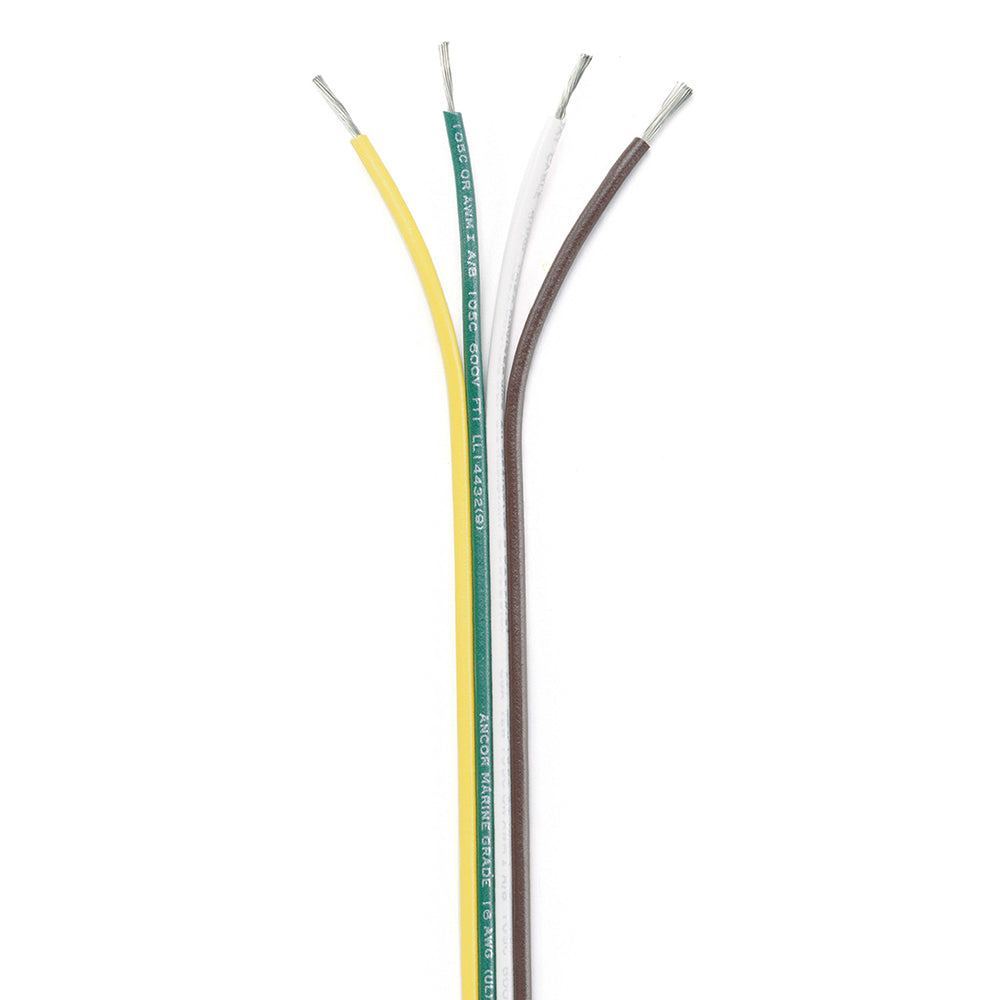 Ancor Ribbon Bonded Cable - 16/4 AWG - Brown/Green/White/Yellow - Flat - 100' [154510] - Premium Wire from Ancor - Just $65.99! 