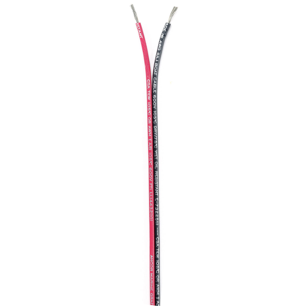 Ancor Ribbon Bonded Cable - 16/2 AWG - Red/Black - Flat - 100' [153110] - Premium Wire from Ancor - Just $38.99! 