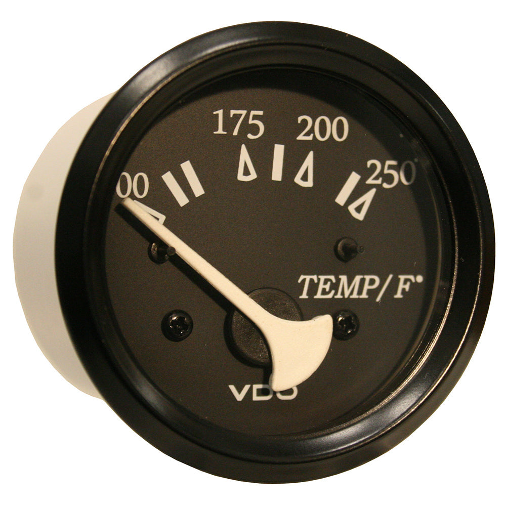 VDO Cockpit Marine 52mm (2-1/16") 250 F Water Temperature Gauge - Black Dial/Bezel [310-11801] - Premium Gauges from VDO - Just $20.99! 