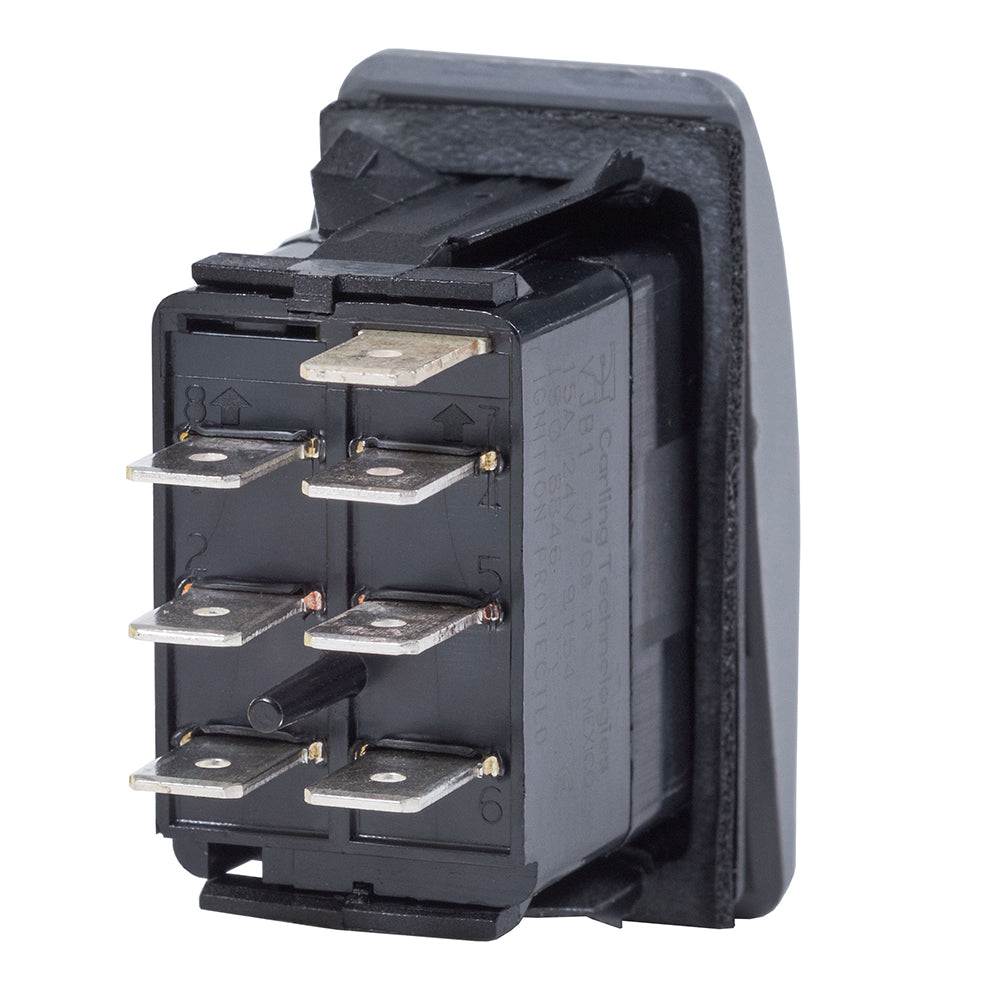 Blue Sea 7936 Contura II Switch DPDT Black - ON-OFF-ON [7936] - Premium Switches & Accessories from Blue Sea Systems - Just $17.99! Shop now at Boat Gear Depot