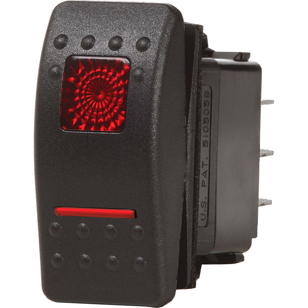 Blue Sea 7936 Contura II Switch DPDT Black - ON-OFF-ON [7936] - Premium Switches & Accessories from Blue Sea Systems - Just $17.99! Shop now at Boat Gear Depot