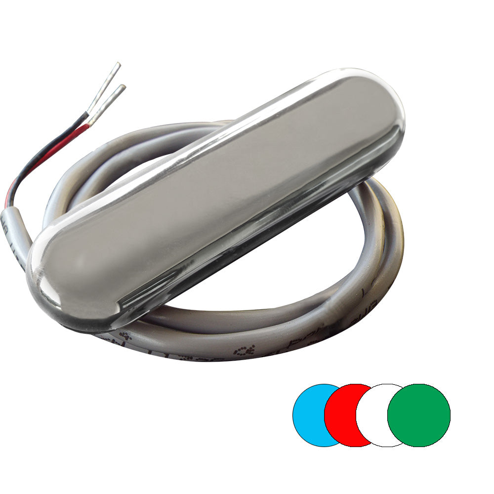 Shadow-Caster Courtesy Light w/2' Lead Wire - 316 SS Cover - RGB Multi-Color - 4-Pack [SCM-CL-RGB-SS-4PACK] - Brand_Shadow-Caster LED Lighting, Lighting, Lighting | Interior / Courtesy Light, MRP - Shadow-Caster LED Lighting - Interior / Courtesy Light