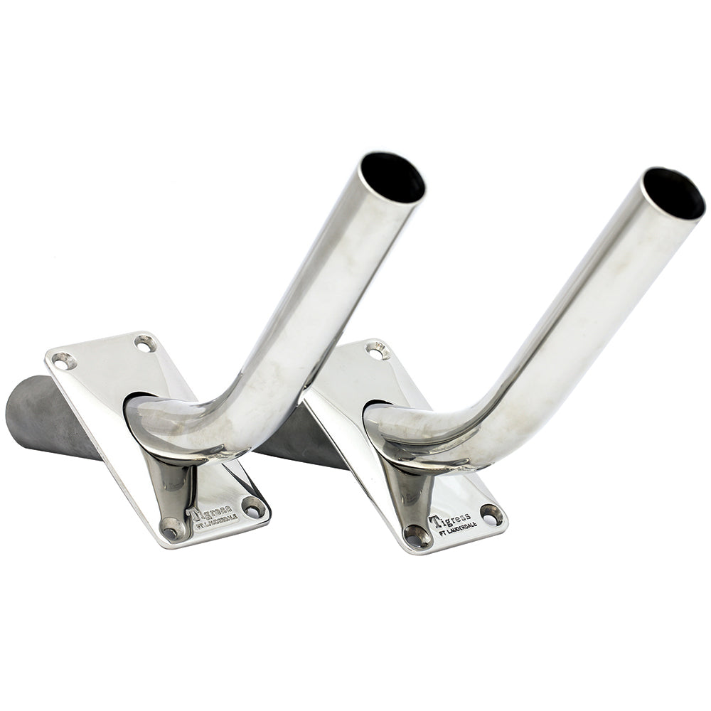 Tigress Gunnel Mount Outrigger Holders - Cast 316 S.S. - 1-1/8" I.D.- Pair [88502] - Premium Outrigger Accessories from Tigress - Just $301.99! 