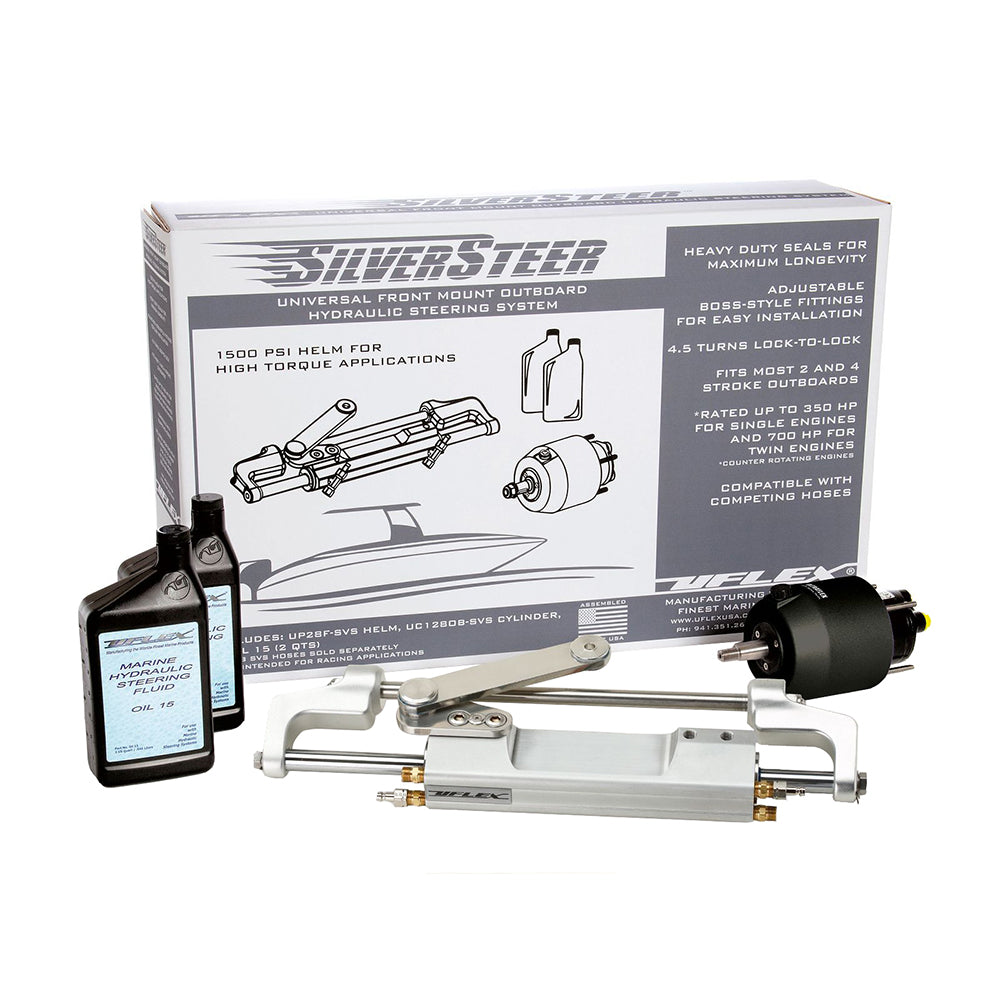 Uflex SilverSteer 2.0 High-Performance Front Mount Outboard Hydraulic Steering System - 1500PSI FM V2 [SILVERSTEER2.0B] - Premium Steering Systems from Uflex USA - Just $1155.99! 