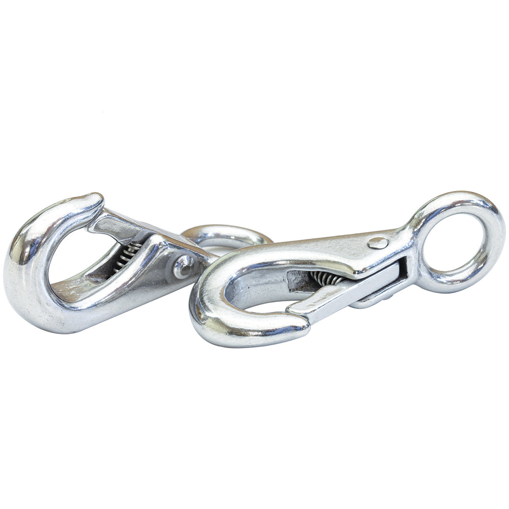 Tigress 316 Stainless Steel Snap Hooks - Pair [88664] - Premium Outrigger Accessories from Tigress - Just $25.99! 