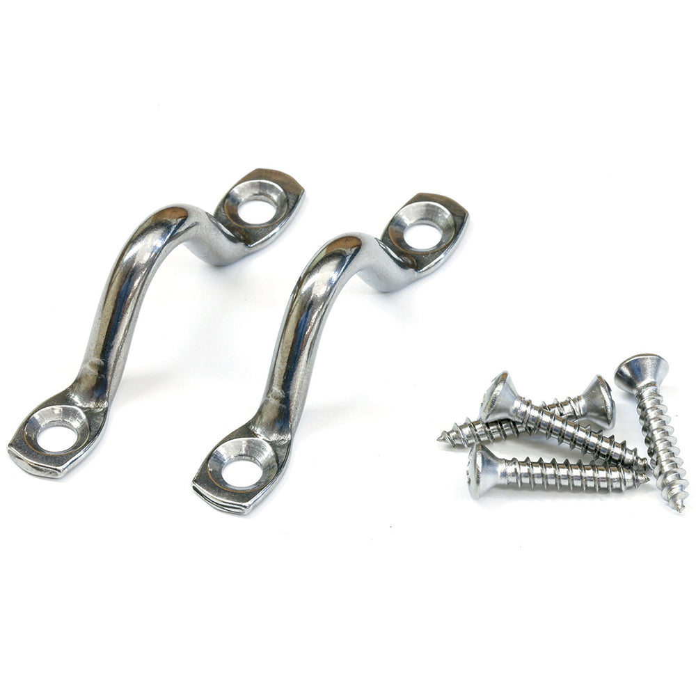 Tigress Stainless Steel Pad Eyes w/Stainless Steel Screws [88667] - Premium Outrigger Accessories from Tigress - Just $6.99! 