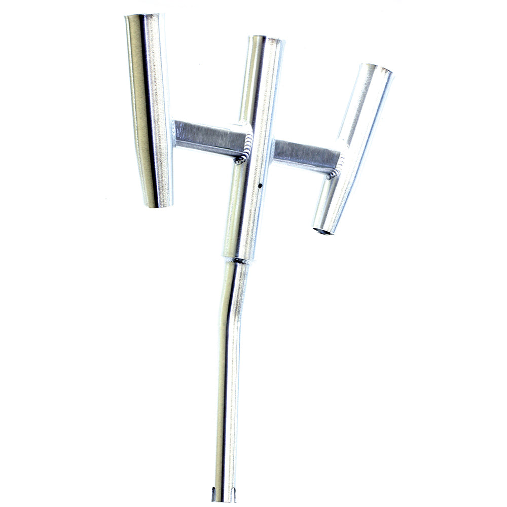 Tigress Triple Aluminum Kite Rod Holder - Bent Butt - Brushed [88156] - Premium Rod Holders from Tigress - Just $209.99! 