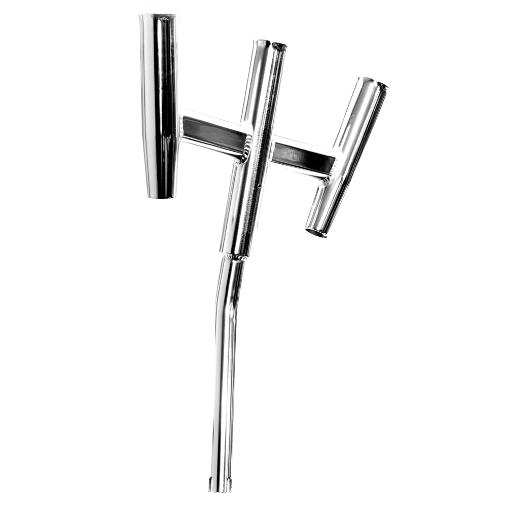 Tigress Triple Aluminum Kite Rod Holder - Bent Butt - Polished [88158] - Premium Rod Holders from Tigress - Just $248.99! 