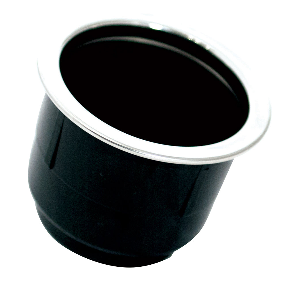 Tigress Black Plastic Cup Holder Insert w/SS Ring On Top [PCHE-BP] - Premium Rod Holder Accessories from Tigress - Just $10.99! 