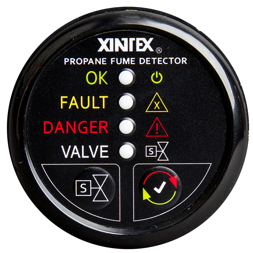 Fireboy-Xintex Propane Fume Detector w/Plastic Sensor  Solenoid Valve - Black Bezel Display [P-1BS-R] - Premium Fume Detectors from Fireboy-Xintex - Just $353.99! 