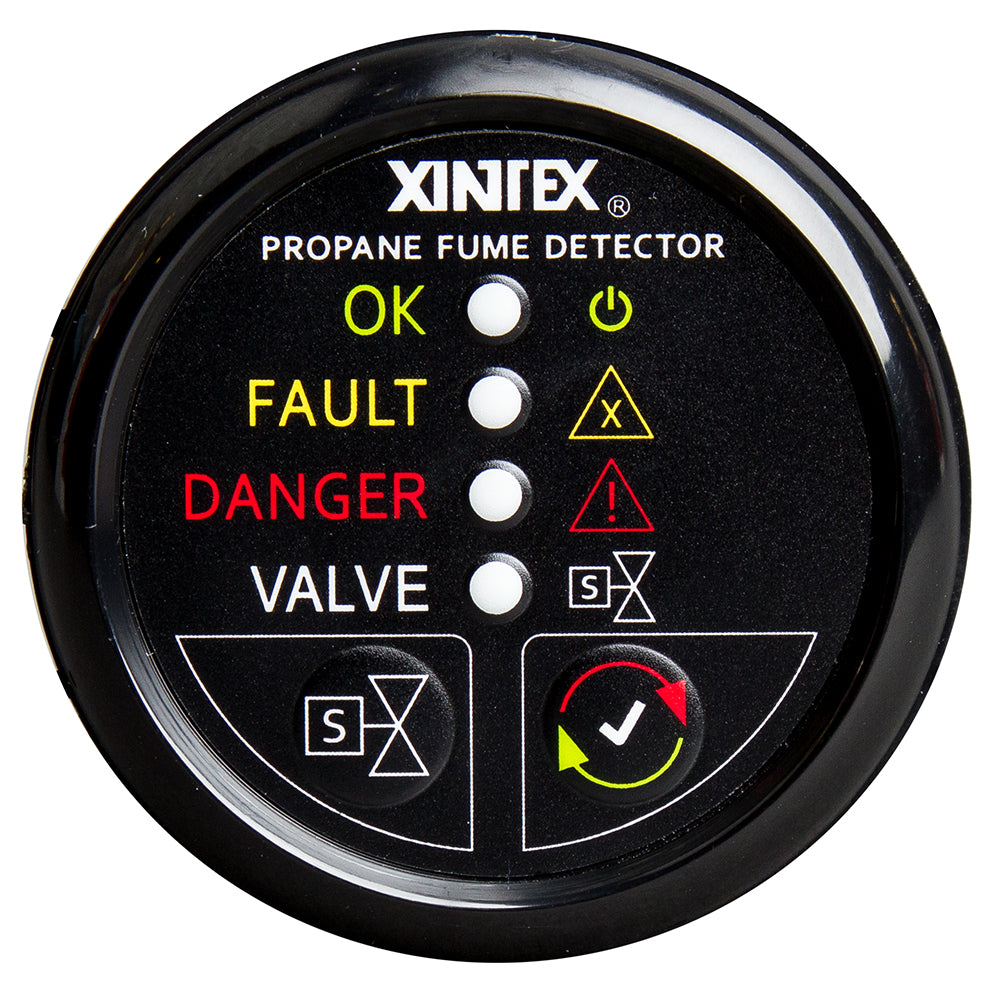 Fireboy-Xintex Propane Fume Detector w/Automatic Shut-Off  Plastic Sensor - No Solenoid Valve - Black Bezel Display [P-1BNV-R] - Premium Fume Detectors from Fireboy-Xintex - Just $294.99! 