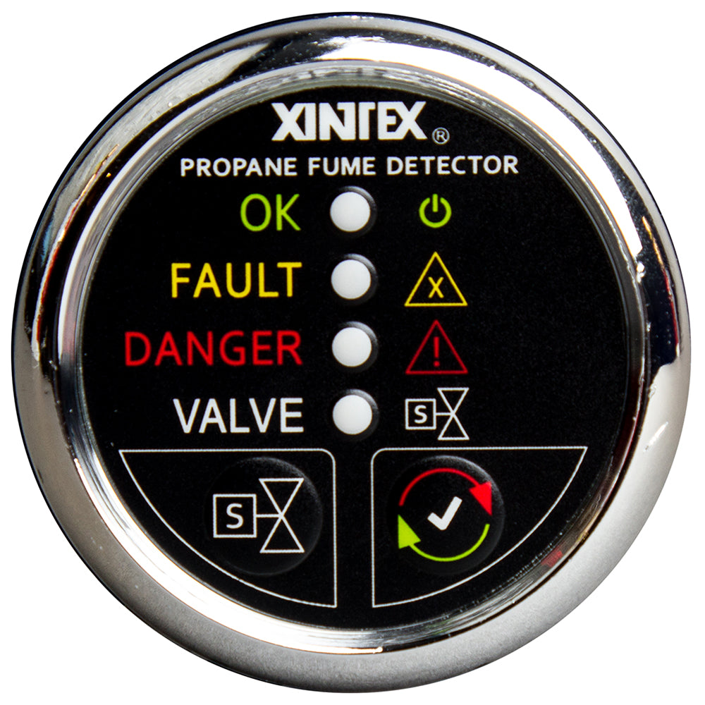 Fireboy-Xintex Propane Fume Detector w/Automatic Shut-Off  Plastic Sensor - No Solenoid Valve - Chrome Bezel Display [P-1CNV-R] - Premium Fume Detectors from Fireboy-Xintex - Just $302.99! 