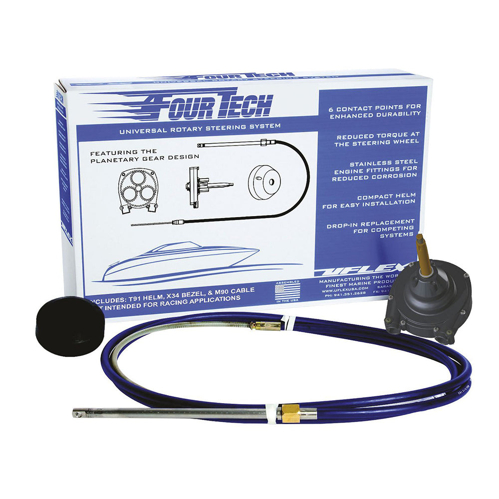 Uflex Fourtech 12' Mach Rotary Steering System w/Helm, Bezel & Cable [FOURTECH12] - Premium Steering Systems from Uflex USA - Just $191.99! 