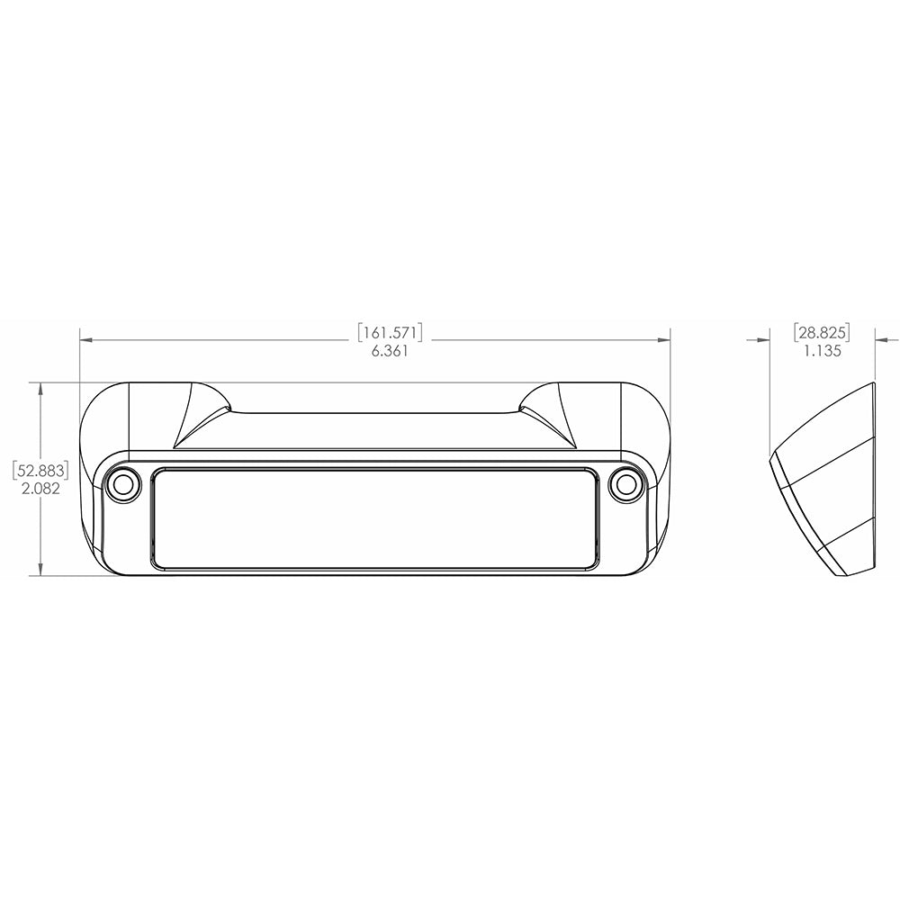 Lumitec Perimeter Light - White Finish - White/Red Dimming [101477] - Premium Flood/Spreader Lights from Lumitec - Just $156.99! 