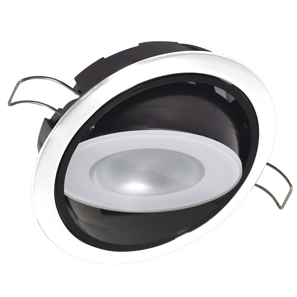 Lumitec Mirage Positionable Down Light - Spectrum RGBW Dimming - White Bezel [115127] - Premium Dome/Down Lights from Lumitec - Just $116.99! Shop now at Boat Gear Depot