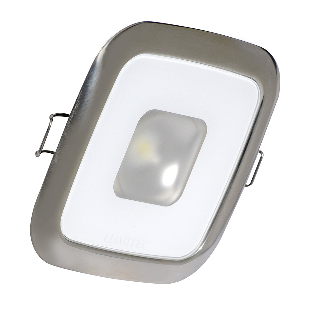 Lumitec Square Mirage Down Light - White Dimming, Red/Blue Non-Dimming - Polished Bezel [116118] - Premium Dome/Down Lights from Lumitec - Just $89.99! 