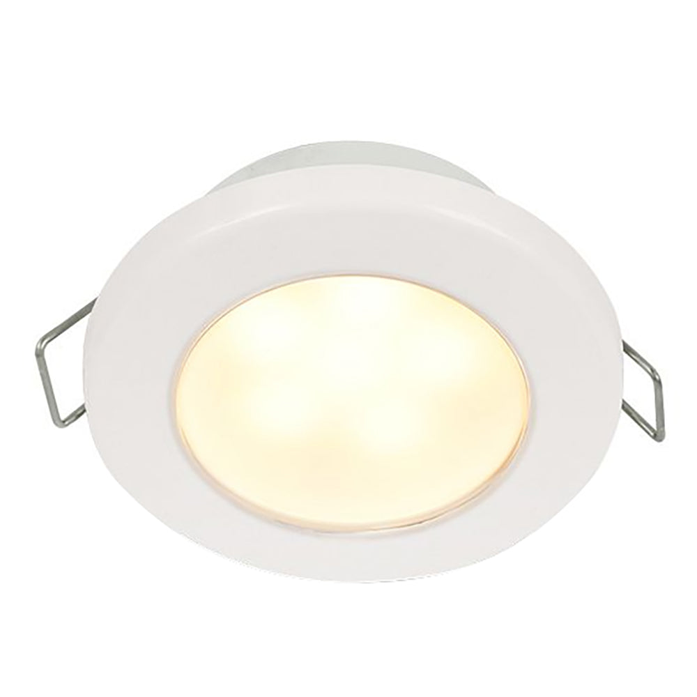 Hella Marine EuroLED 75 3" Round Spring Mount Down Light - Warm White LED - White Plastic Rim - 12V [958109511] - 1st Class Eligible, Brand_Hella Marine, Lighting, Lighting | Dome/Down Lights - Hella Marine - Dome/Down Lights