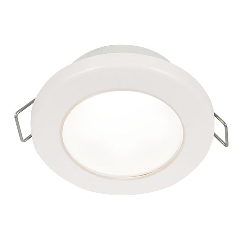 Hella Marine EuroLED 75 3" Round Spring Mount Down Light - White LED - White Plastic Rim - 12V [958110511] - Premium Dome/Down Lights from Hella Marine - Just $38.99! 