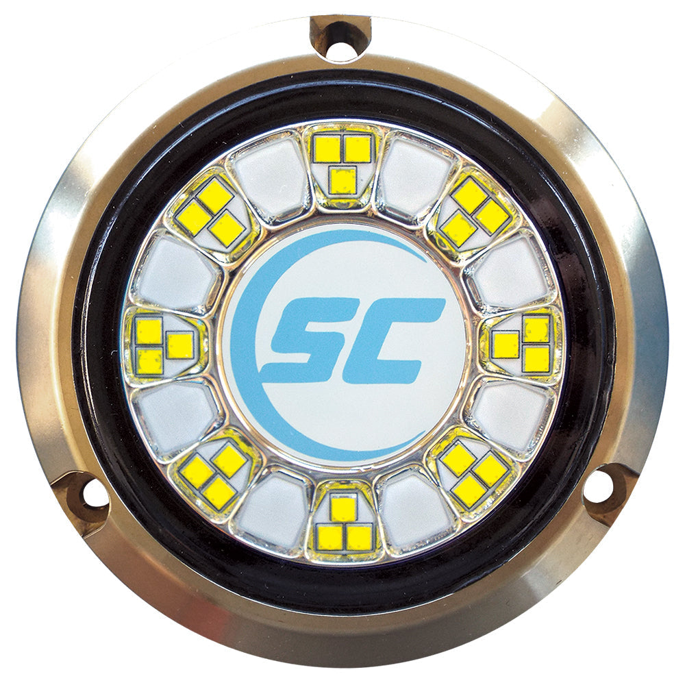 Shadow-Caster SCR-24 Bronze Underwater Light - 24 LEDs - Bimini Blue/Great White [SCR-24-BW-BZ-10] - Premium Underwater Lighting from Shadow-Caster LED Lighting - Just $625! 