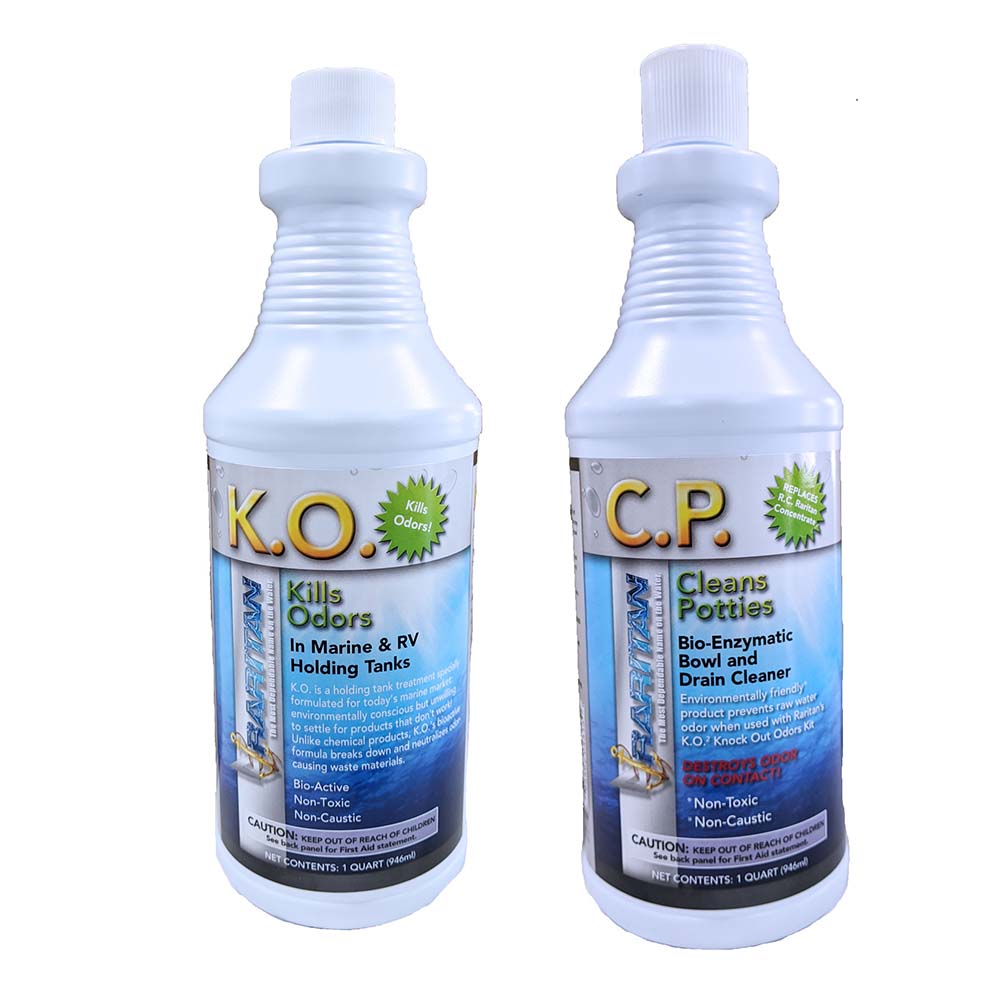 Raritan Potty Pack w/K.O. Kills Odors  C.P. Cleans Potties - 1 of Each - 32oz Bottles [1PPOT] - Premium Cleaning from Raritan - Just $27.99! 