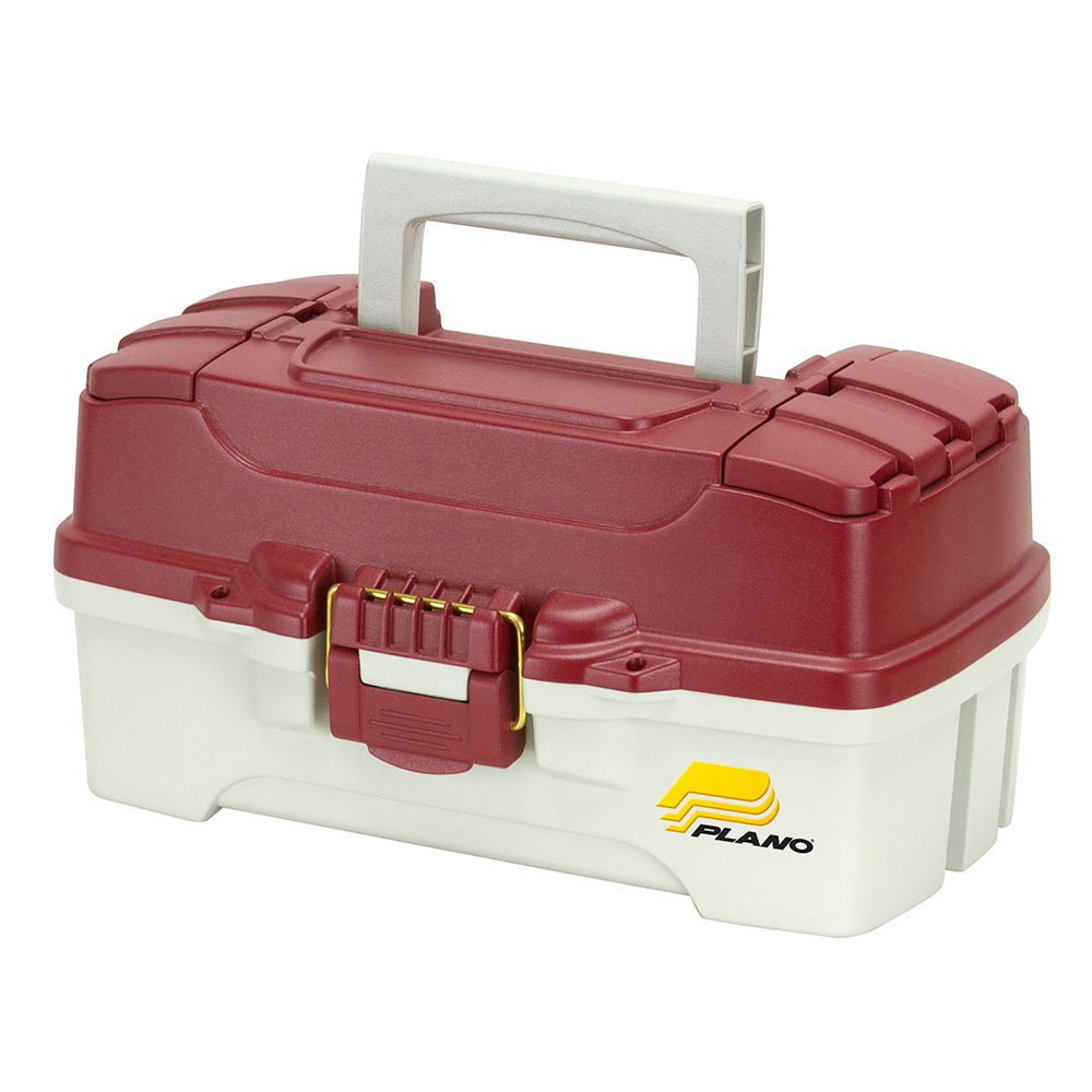 Plano 1-Tray Tackle Box w/Duel Top Access - Red Metallic/Off White [620106] - Premium Tackle Storage from Plano - Just $14.99! 