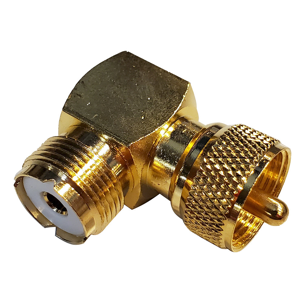 Shakespeare Right Angle Connector - PL-259 to SO-239 Adapter [RA-259-239-G] - Premium Accessories from Shakespeare - Just $13.99! 