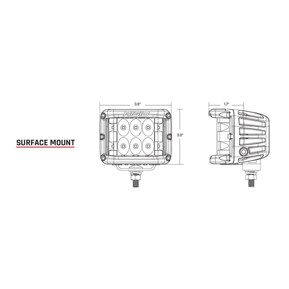 RIGID Industries D-SS Series PRO Flood LED Surface Mount - Pair - Black [262113] - Premium Flood/Spreader Lights from RIGID Industries - Just $389.99! 