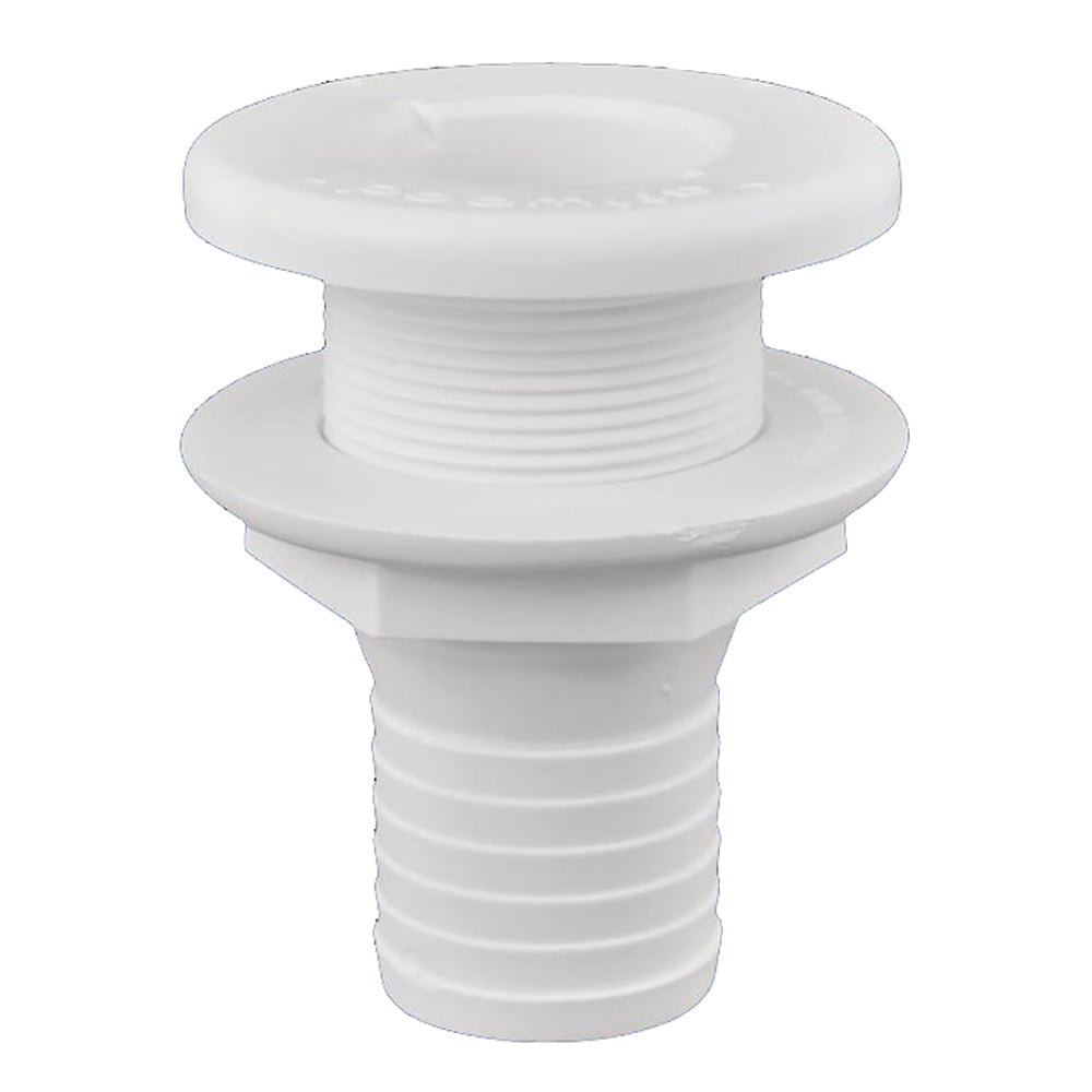 Attwood Plastic Thru-Hull Fitting - 1-1/2" - White [3875-3] - Premium Thru-Hull Fittings from Attwood Marine - Just $8.99! 