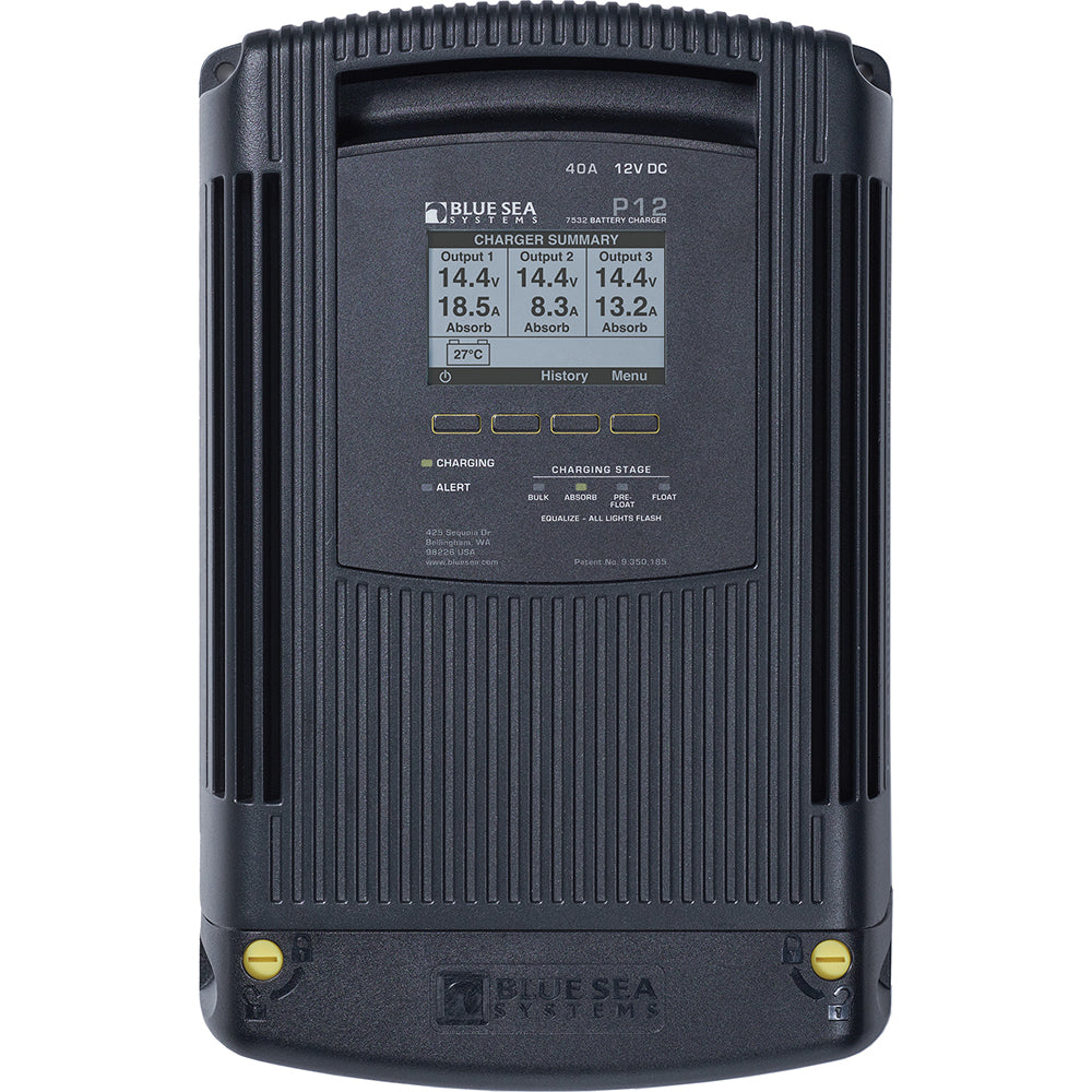 Blue Sea 7532 P12 Gen2 Battery Charger - 40A - 3-Bank [7532] - Premium Battery Chargers from Blue Sea Systems - Just $780.99! 