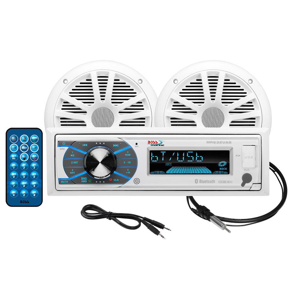 Boss Audio MCK632WB.6 Marine Stereo  6.5" Speaker Kit - White [MCK632WB.6] - Brand_Boss Audio, Entertainment, Entertainment | Stereos - Boss Audio - Stereos