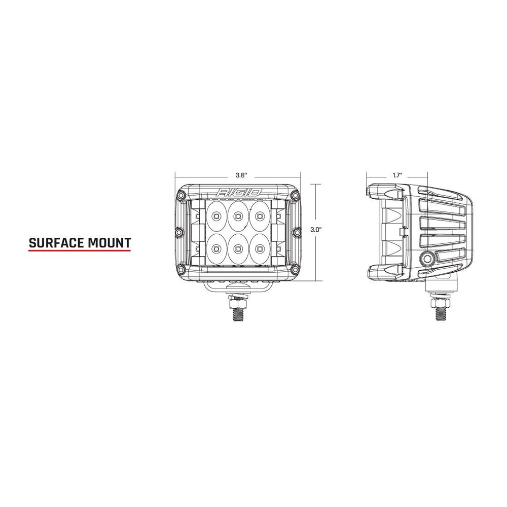 RIGID Industries D-SS PRO Flood LED Surface Mount - Pair - White [862113] - Premium Flood/Spreader Lights from RIGID Industries - Just $389.99! 