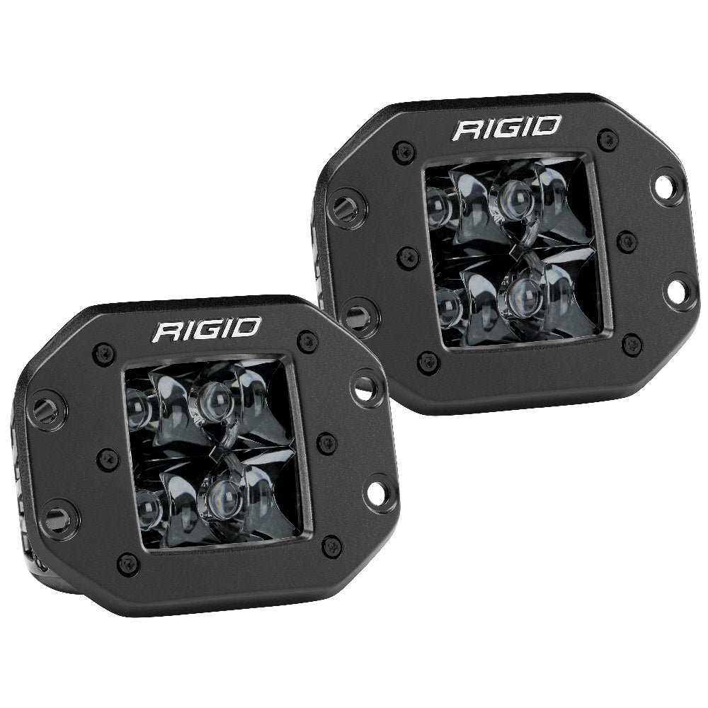 RIGID Industries D-Series PRO Flush Mount - Spot LED - Midnight Edition - Pair - Black [212213BLK] - Premium Flood/Spreader Lights from RIGID Industries - Just $288.39! 