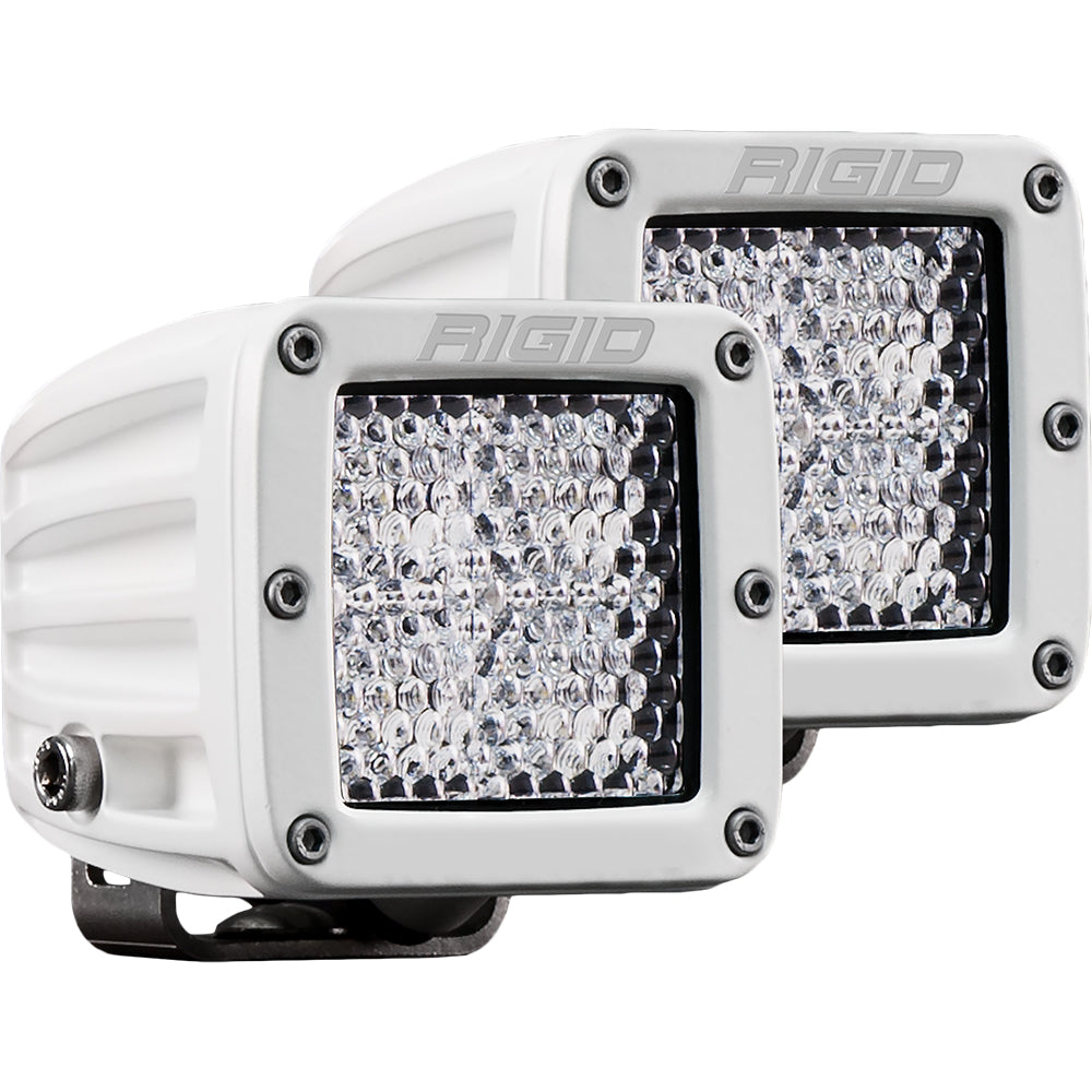 RIGID Industries D-Series PRO Hybrid-Diffused LED - Pair - White [602513] - Premium Flood/Spreader Lights from RIGID Industries - Just $236.89! 