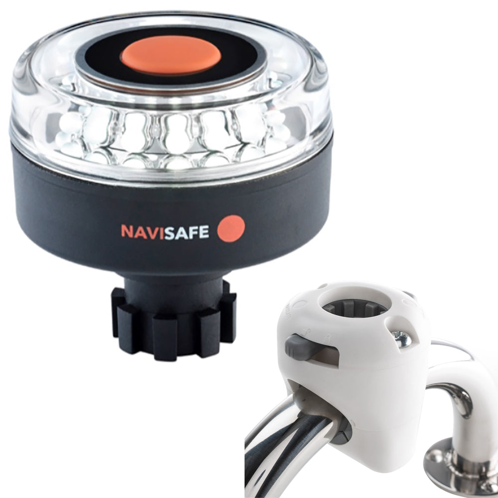 Navisafe Navilight 360 2NM w/Navibolt Base  Rail Mount - White [042KIT3] - 1st Class Eligible, Brand_Navisafe, Lighting, Lighting | Navigation Lights, Paddlesports, Paddlesports | Navigation Lights - Navisafe - Navigation Lights