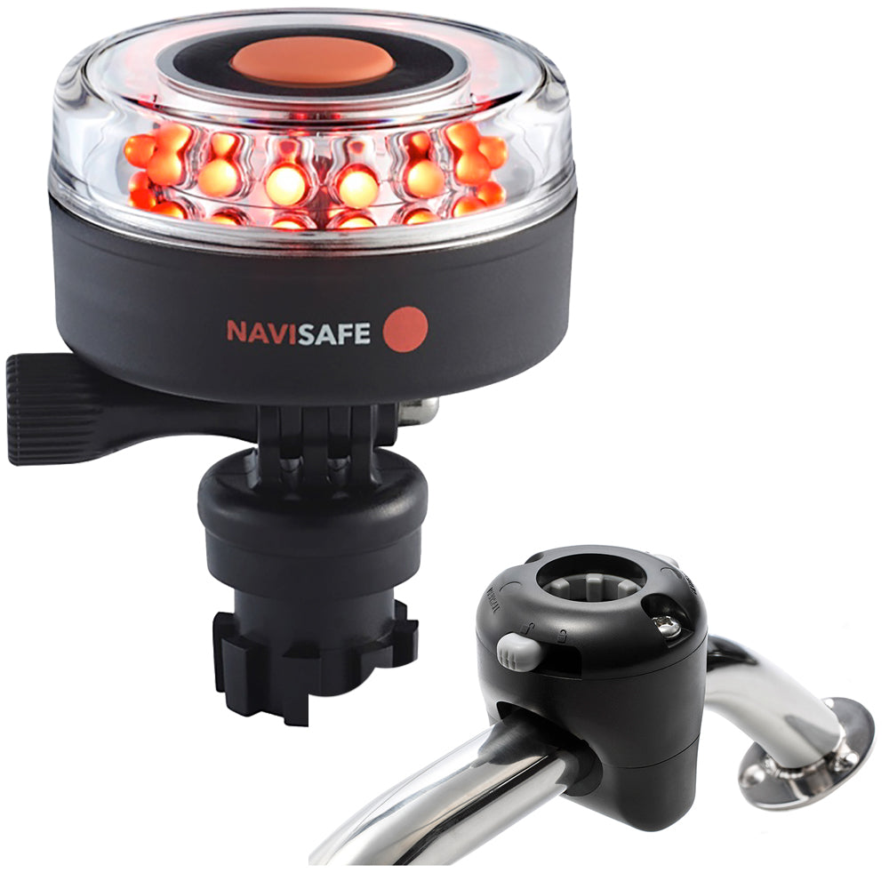 Navisafe Navilight All RED 360 2NM w/Navimount Base  Rail Mount - Black [045KIT] - Premium Navigation Lights from Navisafe - Just $91.99! 