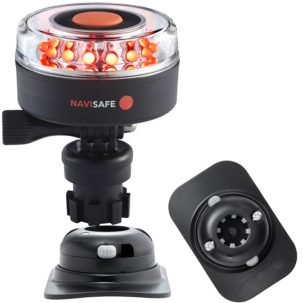 Navisafe Navilight All RED 360 2NM w/Navimount Base  RIB Mount - Black [045KIT2] - Premium Navigation Lights from Navisafe - Just $92.99! 