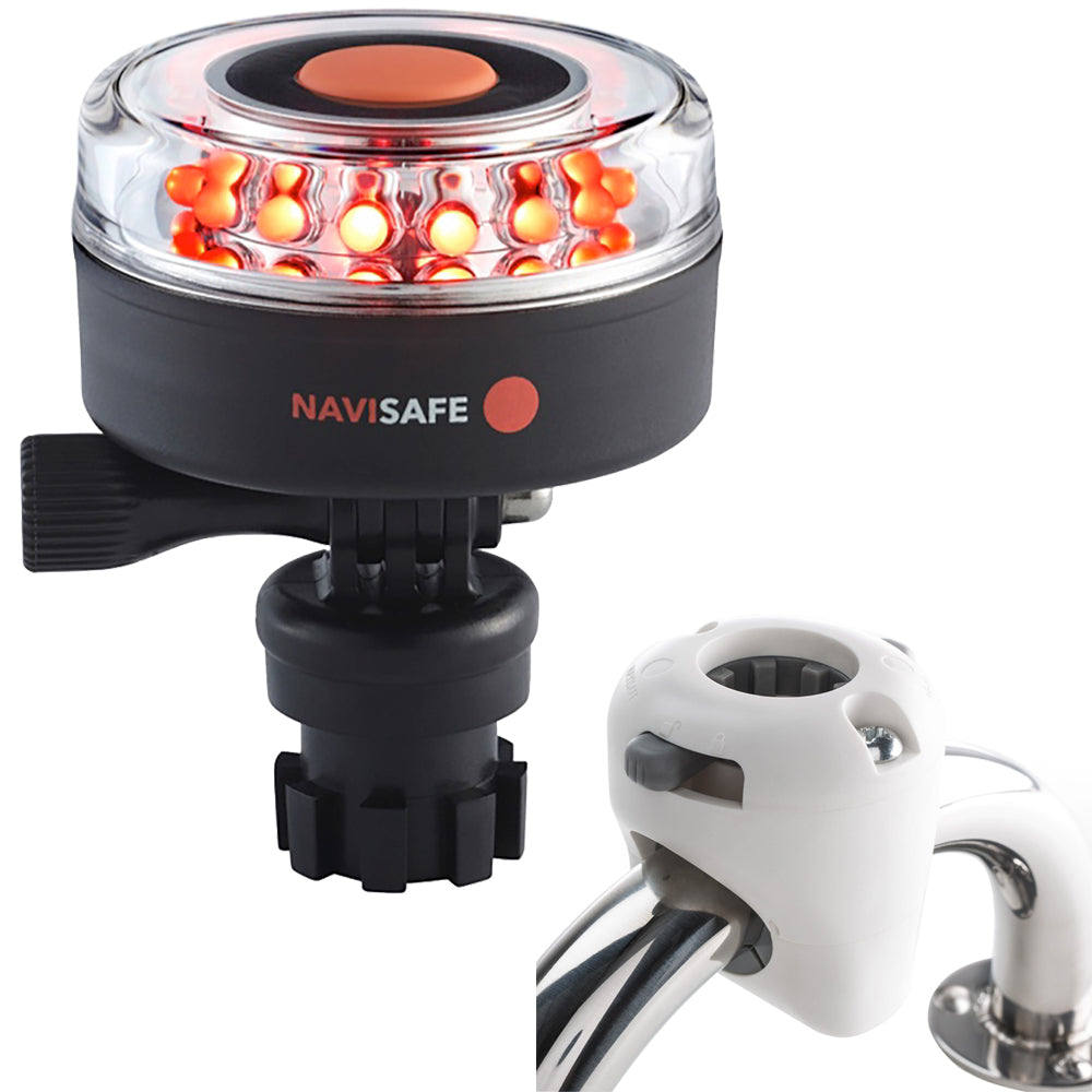 Navisafe Navilight All RED 360 2NM w/Navimount Base  Rail Mount - White [045KIT3] - Premium Navigation Lights from Navisafe - Just $91.99! 