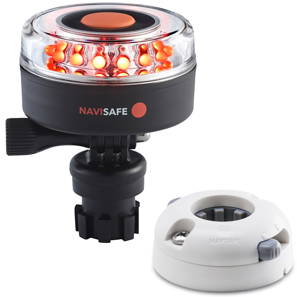 Navisafe Navilight All RED 360 2NM w/Navimount Base  Horizontal Mount - White [045KIT5] - Premium Navigation Lights from Navisafe - Just $84.99! 