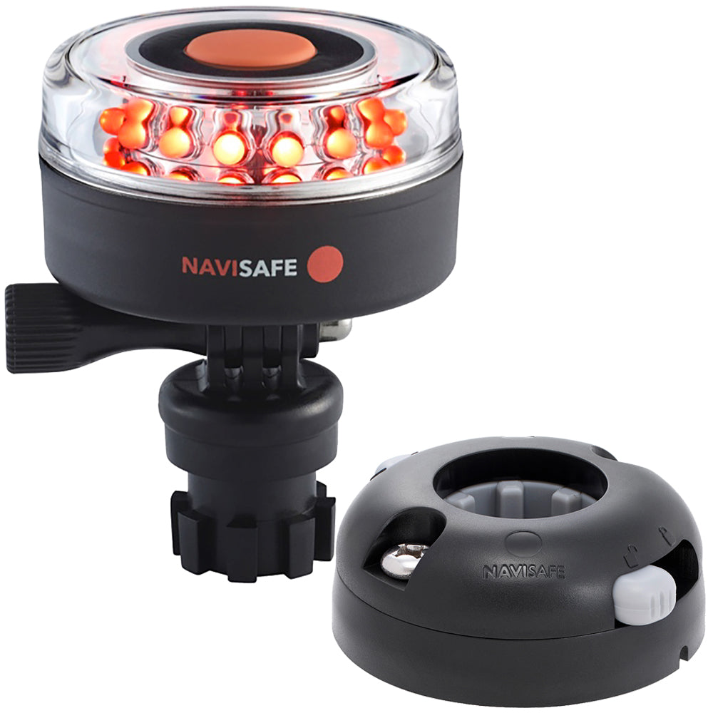 Navisafe Navilight All RED 360 2NM w/Navimount Base  Horizontal Mount - Black [045KIT7] - Premium Navigation Lights from Navisafe - Just $84.99! 