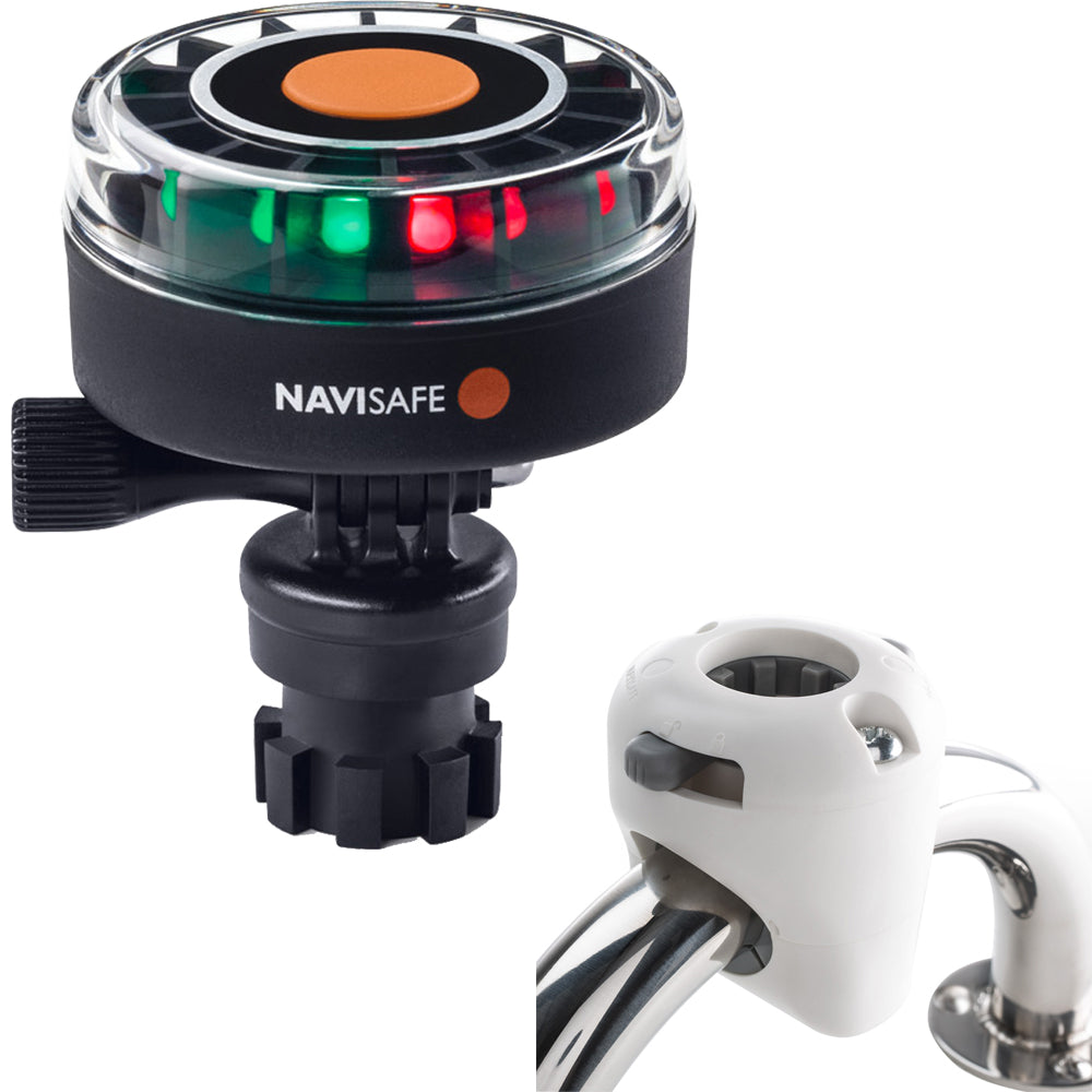 Navisafe Navilight 2NM Tricolor w/Navimount Base  Rail Mount - White [340KIT3] - 1st Class Eligible, Brand_Navisafe, Lighting, Lighting | Navigation Lights, Paddlesports, Paddlesports | Navigation Lights - Navisafe - Navigation Lights