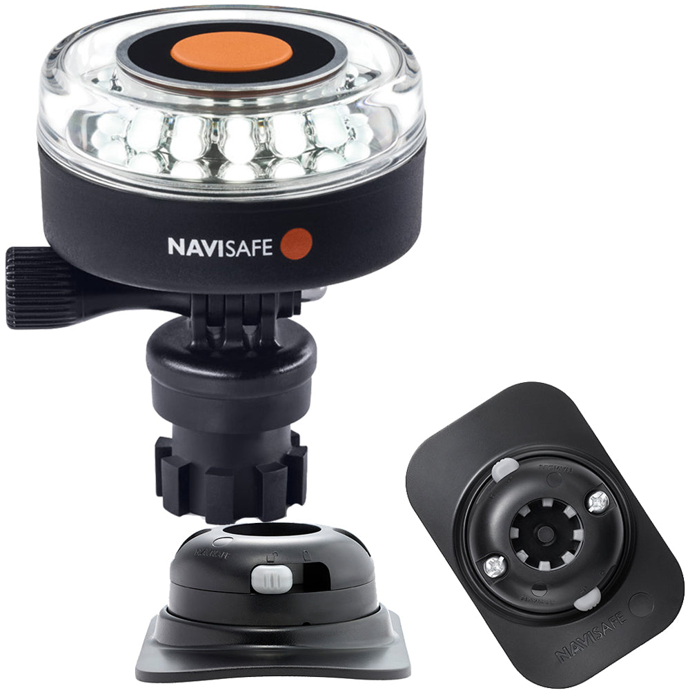 Navisafe Navilight 360 2NM White w/Navimount Base  RIB Mount - Black [040KIT2] - Premium Navigation Lights from Navisafe - Just $92.99! 