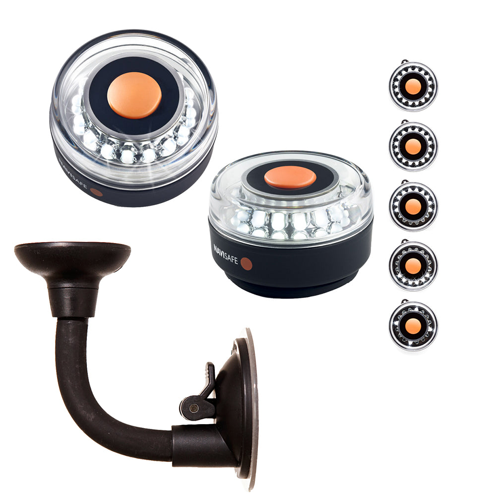 Navisafe Portable Navilight 360 2NM - White w/Bendable Suction Cup Mount [001KIT2] - Premium Navigation Lights from Navisafe - Just $119.99! 